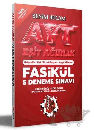 AYT Eşit Ağırlık 5 Fasikül Deneme Sınavı – Bayram Meral, İlyas Güneş, Kadir Gümüş, Ramazan Yetgin – Benim Hocam Yayınları kitap kapağı