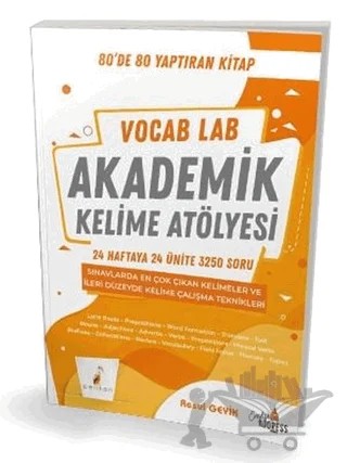 Vocab Lab Akademik Kelime Atölyesi – Resul Geyik – Pelikan Tıp Teknik Yayıncılık kitap kapağı