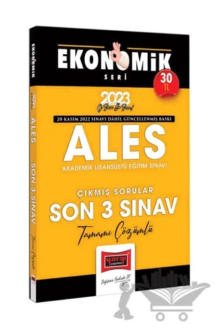 Yargı Yayınları 2023 ALES Tamamı Çözümlü Çıkmış Son 3 Sınav Soruları Ekonomik Seri (20 Kasım 2022 Sınavı Dahil) – Kolektif – Yargı Yayınevi kitap kapağı
