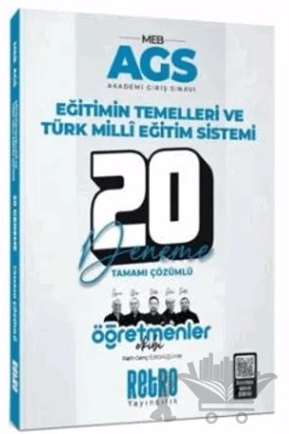 2025 MEB AGS Eğitimin Temelleri ve Türk Milli Eğitim Sistemi Öğretmenler Ekibi 20 Deneme – Fatih Genç – Retro Yayıncılık kitap kapağı