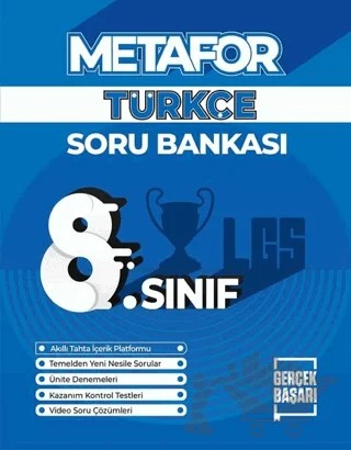 Metafor 8. Sınıf Türkçe Soru Bankası – Kübra Yurtçu, Merve Erdoğan – Gerçek Başarı Yayınları kitap kapağı