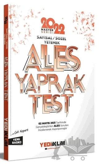2022 Master Serisi ALES Sayısal-Sözel Yetenek Çek Kopart Yaprak Test – Kolektif – Yediiklim Yayınları kitap kapağı
