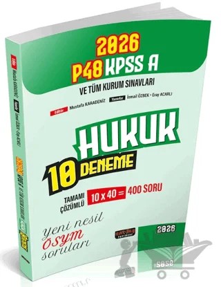 P48 KPSS A Grubu Hukuk 10 Deneme – Mustafa Karadeniz, Eray Acarlı, İsmail Özbek – Savaş Yayınevi kitap kapağı