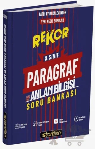 8. Sınıf Paragraf ve Anlam Bilgisi Rekor Soru Bankası – Fatih Ay – Startfen Yayınları kitap kapağı