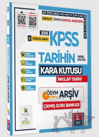 2025 KPSS Tarihin Kara Kutusu 2.Cilt PDF ve Video Çözümlü Konu Özetli ÖSYM Çıkmış Soru Havuzu Bankası – Kolektif – Karakutu Yayın kitap kapağı