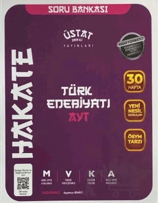 AYT Hakate Edebiyat Soru Bankası – Ayşenur Binici – Üstat Der Ki kitap kapağı