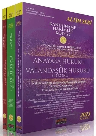 2023 Kanunname Hakimlik KOD: 27 Anayasa Hukuku-İdare Hukuku-İdari Yargı Set Altın Seri – Kolektif – Savaş Yayınevi kitap kapağı