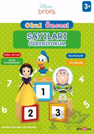 Disney Eğitsel Okul Öncesi Sayıları Öğreniyorum – Kolektif – Beta Kids kitap kapağı