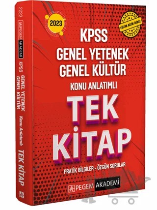 2023 KPSS Genel Yetenek Genel Kültür Konu Anlatımlı Tek Kitap – Kolektif – Pegem Akademi Yayıncılık kitap kapağı