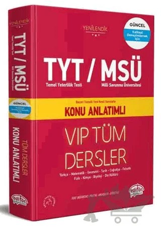 TYT MSÜ Tüm Dersler Konu Anlatımlı – Kolektif – Editör Yayınevi kitap kapağı