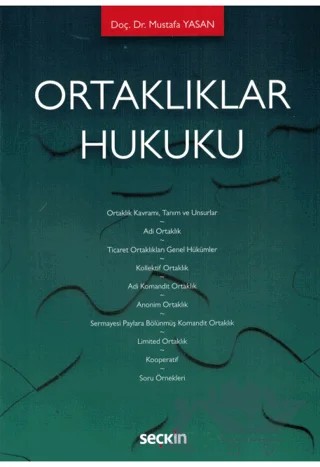 Ortaklıklar Hukuku – Mustafa Yasan – Seçkin Yayıncılık kitap kapağı