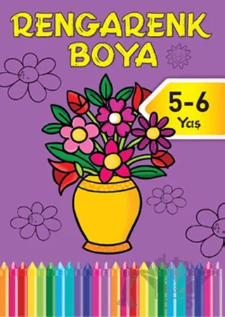 Rengarenk Boya - Mor Kitap - 5 - 6 Yaş – Kolektif – Doğan Egmont Yayıncılık kitap kapağı
