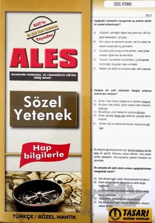 Ales Sözel Yetenek Çek Kopart Test 2017 – Kolektif – Tasarı Eğitim Yayınları kitap kapağı