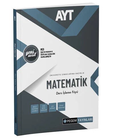 AYT Matematik Ders İşleme Föyü – Pegem Akademi Yayıncılık kitap kapağı