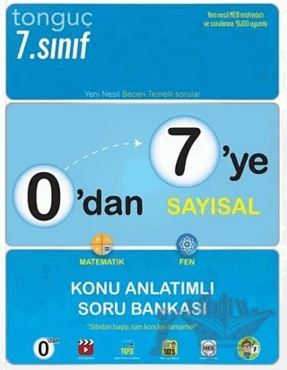 0'dan 7'ye Sayısal Konu Anlatımlı Soru Bankası – Kolektif – Tonguç Akademi kitap kapağı