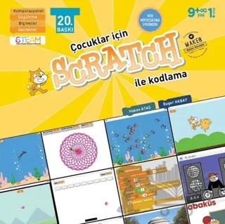 Çocuklar için Scratch ile Kodlama 1. Kitap – Bager Akbay, Hakan Ataş – Abaküs Kitap kitap kapağı