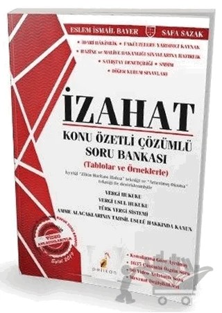 İzahat Konu Özetli Çözümlü Soru Bankası – Eslem İsmail Bayer, Safa Sazak – Pelikan Tıp Teknik Yayıncılık kitap kapağı