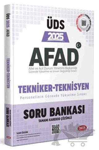 AFAD Tekniker - Teknisyen ÜDS Soru Bankası - Karekod Çözümlü – Kollektif – Data Yayınları kitap kapağı