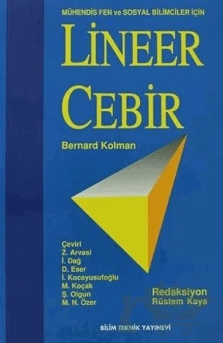 Lineer Cebir – Bernard Kolman – Bilim Teknik Yayınevi kitap kapağı