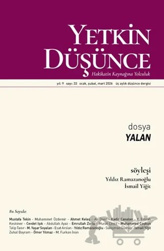 Yetkin Düşünce Dergisi Yıl: 9 Sayı 33 - Ocak, Şubat, Mart 2026 – Yetkin Düşünce Dergisi kitap kapağı