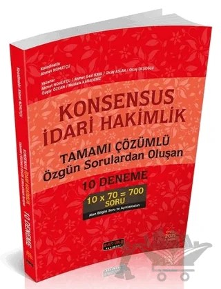 KONSENSUS İdari Hakimlik 10 Deneme – Kolektif – Savaş Yayınevi kitap kapağı