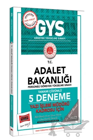 Yargı Yayınları 2023 Adalet Bakanlığı GYS Yazı İşleri Müdürü Kadrosu İçin Tamamı Çözümlü 5 Deneme – Kolektif – Yargı Yayınevi kitap kapağı