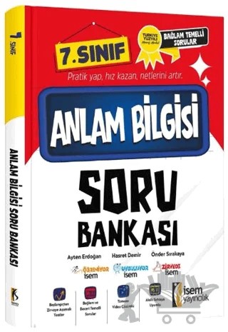 7. Fiber Sınıf Anlam Bilgisi Soru Bankası – Ayten Erdoğan, Hasret Demir, Önder Sırakaya – İSEM Yayıncılık kitap kapağı