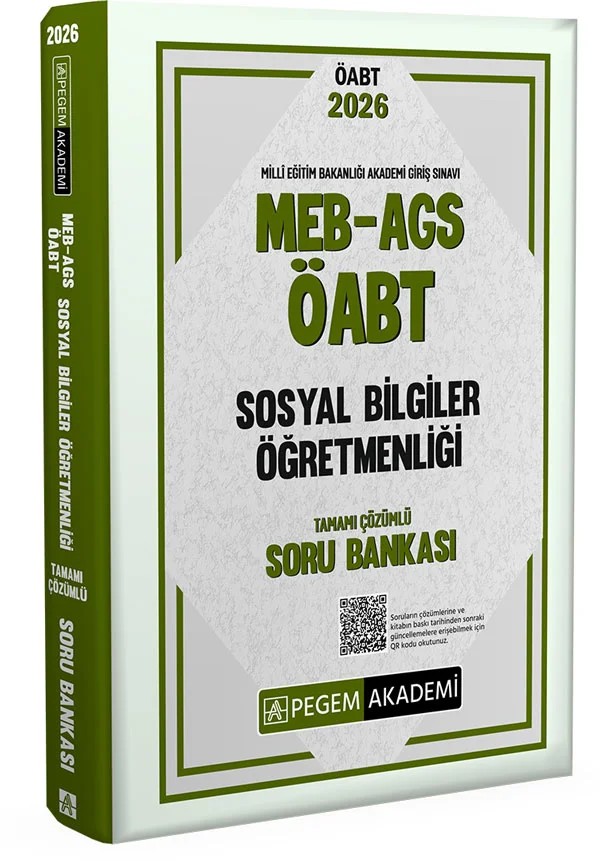 2026 MEB AGS ÖABT Sosyal Bilgiler Öğretmenliği Tamamı Çözümlü Soru Bankası – Değerli Öğretmenlerimiz – Pegem Akademi Yayıncılık kitap kapağı