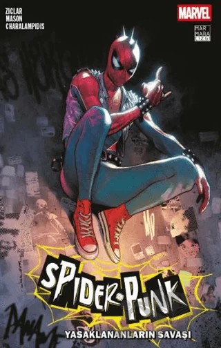 Spider-Punk - Yasaklananların Savaşı – Cody Ziglar – Marmara Çizgi kitap kapağı