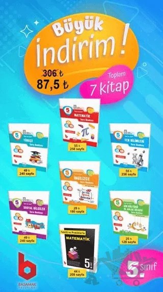 5. Sınıf Soru Bankası Seti (7 Kitap) – Kolektif – Basamak Yayınları kitap kapağı