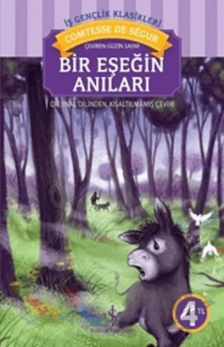 Bir Eşeğin Anıları – Comtesse de Segur – İş Bankası Kültür Yayınları kitap kapağı