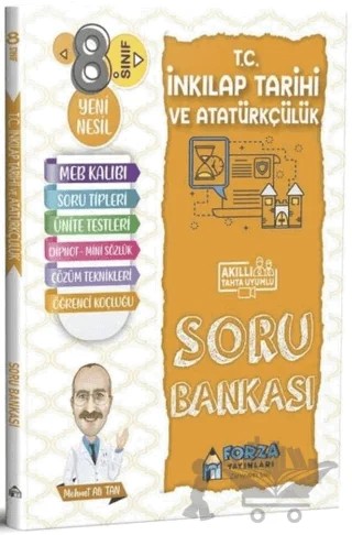 8. Sınıf T.C İnkılap Tarihi ve Atatürkçülük Soru Bankası – Mehmet Ali Tan – Forza Yayınları kitap kapağı