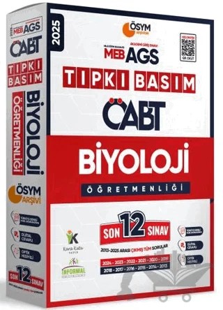 2025 MEB-AGS ÖABT Biyoloji Öğretmenliği ÖSYM Tıpkı Basım 12lİ Deneme Paketi Dijital Çözümlü – Kolektif – Koç Üniversitesi Yayınları kitap kapağı