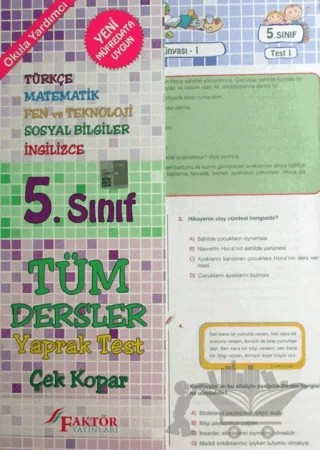 5. Sınıf Tüm Dersler Yaprak Test – Kolektif – Faktör Yayınları kitap kapağı