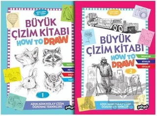 Büyük Çizim Kitabı Seti (2 Kitap Takım) – Kolektif – Pogo Çocuk kitap kapağı