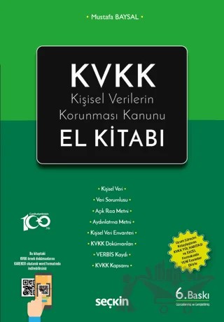 KVKK Kişisel Verilerin Korunması Kanunu El Kitabı – Mustafa Baysal – Seçkin Yayıncılık kitap kapağı