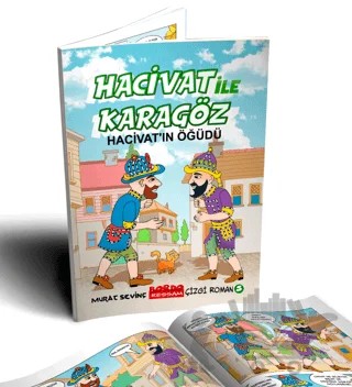 Hacivat ile Karagöz - Hacivat'ın Öğüdü Çizgi Roman (1. ve 2. Sınıflara - 6+Yaş) – Murat Sevinç – Bordo Ressam kitap kapağı