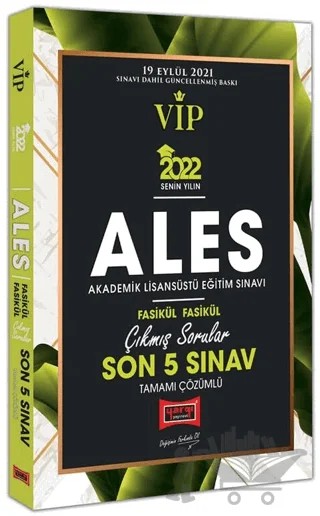 2022 ALES VİP Tamamı Çözümlü Fasikül Fasikül Son 5 Sınav Çıkmış Sorular – Kolektif – Yargı Yayınevi kitap kapağı