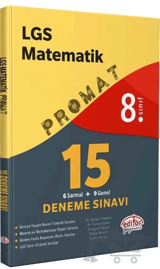 LGS Matematik Promat 15 Deneme Sınavı – Kolektif – Editör Yayınevi kitap kapağı