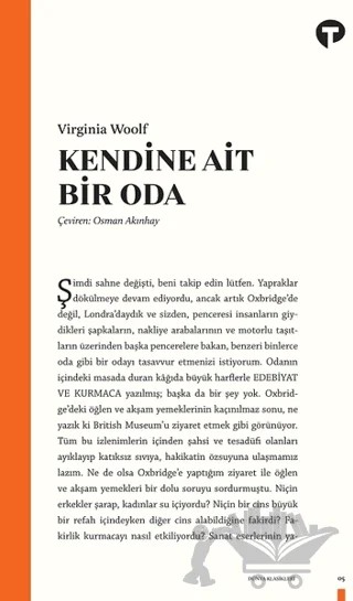 Kendine Ait Bir Oda – Virginia Woolf – Turkuvaz Kitap kitap kapağı