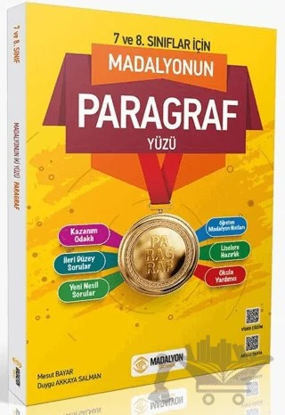 7 ve 8. Sınıflar için Madalyonun Paragraf - Mantık Yüzü – Mesut Bayar, Duygu Akkaya Salman – Madalyon Yayınları kitap kapağı
