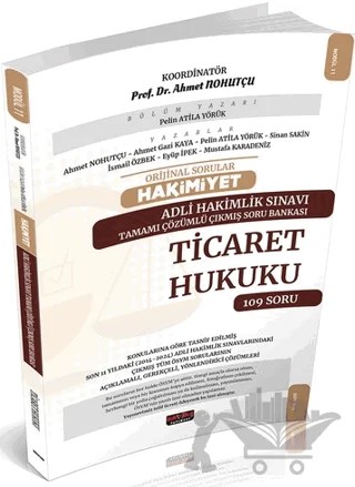 HAKİMİYET Adli Hakimlik Ticaret Hukuku Çıkmış Soru Bankası – Pelin Atila Yörük – Savaş Yayınevi kitap kapağı