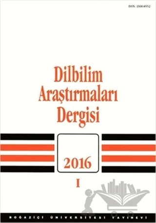 Dilbilim Araştırmaları Dergisi 2016 - 1 – Boğaziçi Üniversitesi Yayınevi kitap kapağı