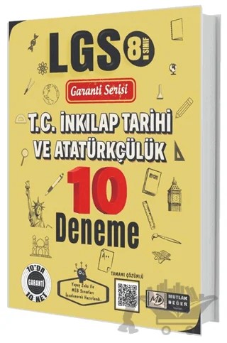 8. Sınıf LGS T.C. İnkılap Tarihi ve Atatürkçülük 10 Deneme – Kolektif – Mutlak Değer Yayıncılık kitap kapağı