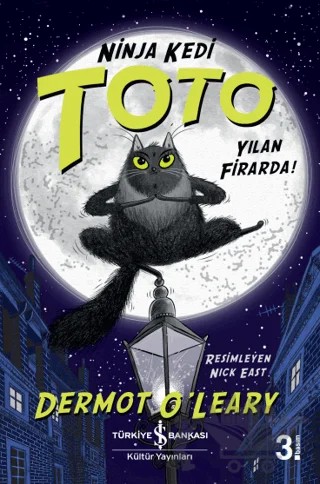 Ninja Kedi Toto - Yılan Firarda – Dermot O'Leary – İş Bankası Kültür Yayınları kitap kapağı