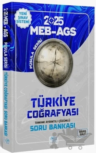 CBA Yayınları 2025 MEB-AGS Türkiye Coğrafyası Soru Bankası Çözümlü Pusula Serisi – Barış Salt – CBA Akademi kitap kapağı