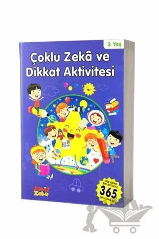 3 Yaş Çoklu Zeka ve Dikkat Aktivitesi - Mavi Kitap – Kolektif – Aktif Zeka Yayınları kitap kapağı
