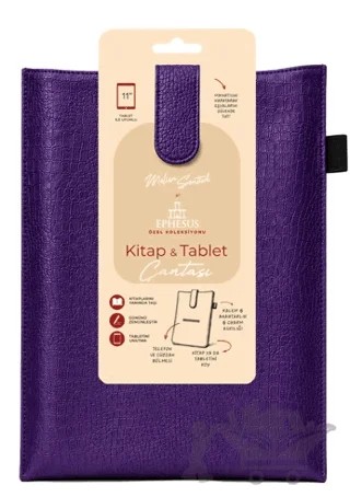 Yeni Nesil Kitap ve Tablet Çantası - Özel Deri Dokulu Mor – Kolektif – Ephesus Yayınları kitap kapağı
