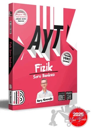 2025 AYT Fizik Tamamı Video Çözümlü Soru Bankası – Barış Akıncıoğlu – Benim Hocam Yayınları kitap kapağı