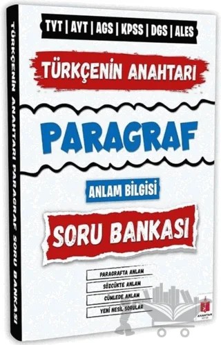 Anahtar Kitap 2026 Türkçenin Anahtarı Paragraf Soru Bankası Anlam Bilgisi TYT AYT AGS KPSS DGS ALES MSÜ – Kolektif – Anahtar Kitap kitap kapağı